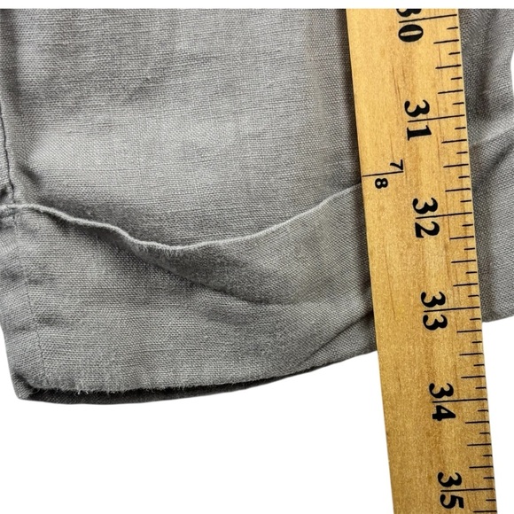 Athleta Bali Linen Drawstring Jogger Style Women’s Pants Gray Size 6 Beach - Picture 13 of 13